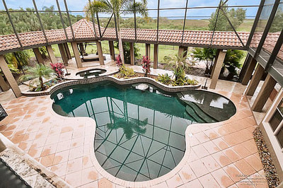 Luxury Estate Kissimmee Enclosed Patio with Pool and Gazebo